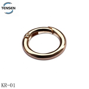 Anillo de resorte redondo de Color dorado ecológico, Collar de perro, Bolso Barato, Hardware, hebilla, piezas y accesorios para bolso, venta al por mayor - Product Image 1