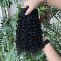 Clip invisible à Double tirage en gros dans l'extension de cheveux humains clip sans couture de vrais cheveux brésiliens Remy dans l'extension de cheveux