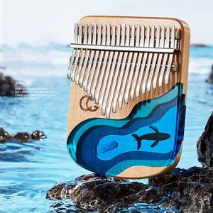 Kalimba de 21 tonos de alta calidad con diseño de ballena, piano de pulgar portátil para principiantes, instrumento musical de regalo. - Product Image 2