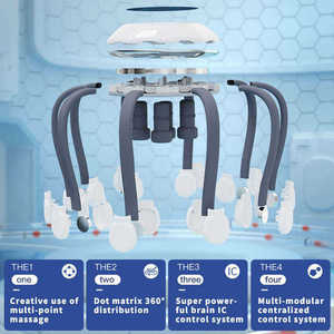 Masseur de cuir chevelu électrique Octopus à vibrations TMS pour soulager la fatigue, 3 jours d'autonomie, 1200mAh, rechargeable par USB, GZ RTS - Product Image 3