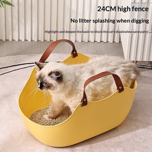 Cesta Portátil para Arena de Gatos, Plegable, Grande, para Coche, Anti-Salpicaduras, Inodoro de Viaje para Gatos, para Uso en Exteriores - Product Image 4