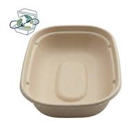 Bagassevezel 1100ml U-vormige ongebleekte vetwerende stevige hernieuwbare magnetronbestendige recyclebare lunchbox voor afhaalmaaltijden