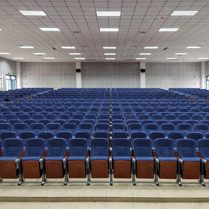 Sillas de Auditorio Bo Huiyu HB610 Azul Oscuro con Pasamanos para Escuelas y Salas de Conferencias - Product Image 4