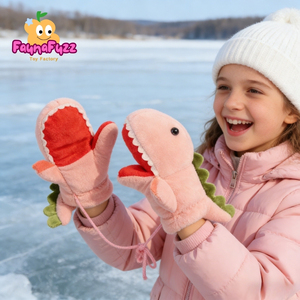 Gants en peluche en forme d'animaux, dinosaure, rhinocéros, requin, mitaines amusantes pour tous les âges, tailles petites et grandes, chauffe-mains d'hiver - Product Image 5
