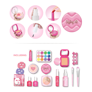 Jeu de simulation de rôle créatif pour filles, cadeau d'anniversaire, kit de <span class=keywords><strong>maquillage</strong></span> rose pour jouer à faire semblant - Product Image 3