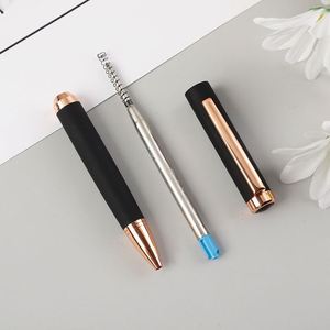 Luxury Rose Gold Trim <b>Ballpoint</b> <b>Pen</b> Set Matte Black Navy Blue Executive <b>Pen</b> Custom Logo Corporate Gift - Product Image 5