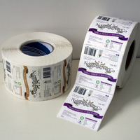 Autocollant personnalisé pour logo de produit, imperméable, auto-adhésif, en rouleau, étiquette d'emballage, papier kraft/papier d'art, film laminé, impression offset, OEM