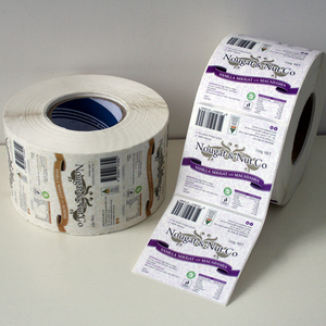 Tùy chỉnh sản phẩm Logo Sticker không thấm nước tự dính cuộn bao bì nhãn in ấn giấy & bìa in ấn OEM 1000 Vàng - Product Image 4