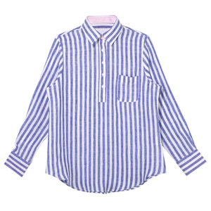 Camicia a righe a maniche lunghe da <span class=keywords><strong>uomo</strong></span> top da <span class=keywords><strong>spiaggia</strong></span> camicie di <span class=keywords><strong>lino</strong></span> Guayabera - Product Image 1