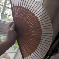Kipas Lipat Bambu 22 cm Desain Bunga Terlaris, Buatan Tangan Alami, Dekorasi Rumah, Hadiah Retro Wanita, Modern Minimalis, Pernikahan