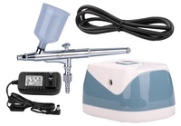 Kit de décoration de gâteau en cuivre BT-20 Aérographe rechargeable à bas prix avec compresseur d'alimentation par gravité pour des designs époustouflants