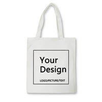Sac fourre-tout en toile de lin personnalisable pour femmes sacs d'épicerie personnalisés en coton écologique avec motif de dessin animé pour les promotions