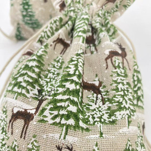 Sacs cadeaux en coton personnalisés avec cordon de serrage pour Noël, sacs cadeaux pour bonbons - Product Image 6