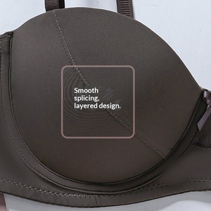 <span class=keywords><strong>Reggiseno</strong></span> push-up a mezza coppa per donna, per seni grandi, con coppe sottili in alto e spesse in basso, con ferretto, tinta unita, sexy, con spalline convertibili, seducente - Product Image 5
