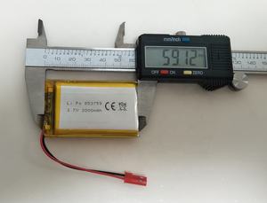 Paket baterai polimer litium Ion 853759 <span class=keywords><strong>3</strong></span>.7V 2000mAh 903759 isi ulang dengan konektor - Product Image 6