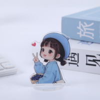 Cadeau promotionnel, plaque en acrylique personnalisée avec impression recto-verso, personnage de jeu d'anime, ornement de bureau