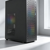 Boîtier PC Mini Tour Gaming RGB H6 MicroATX ITX Support GPU Long 3.5HDD Châssis DIY Panneau Latéral en Verre Trempé En Stock