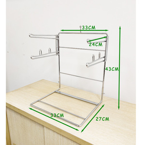 Siêu thị trung tâm mua sắm túi hiển thị giá có thể tháo rời Thương hiệu Mới mạ điện mạ crôm sắt giá treo truy cập cho hiển thị - Product Image 3