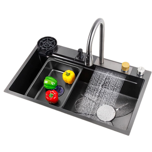 Évier de cuisine intelligent multifonctionnel en acier inoxydable de qualité fiable, édition <span class=keywords><strong>cascade</strong></span>, <span class=keywords><strong>avec</strong></span> fonction jet d'eau et <span class=keywords><strong>cascade</strong></span>, modèle 2026 - Product Image 2