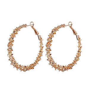 Orecchini a Cerchio Irregolari con Borchie per Donne, Gioielli per Orecchie Grandi e Rotondi alla Moda - Product Image 4