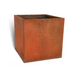 Eco-Friendly Fibre Glass 18-inch Square Farmhouse American Modern Geometric Planters Indoor/Outdoor Hotel Gardening Wholesale - Product Image 1