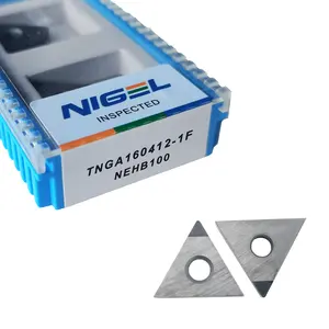 Nigel OEM/ODM Customizable TNGA160412 CBN Insert for Turning Tool PCD Plate CNC Cutting Tools Uncoated High Hardness