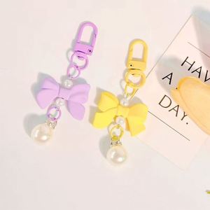 New Bow Candy Color Pendant Keychain PVC Plastic and Metal Mobile Phone Accessories Bag Luggage Accessories - Product Image 5