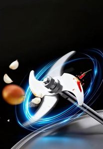Hachoir à viande et légumes multifonctionnel commercial à double vitesse et double rotation en acier inoxydable industriel - Product Image 2