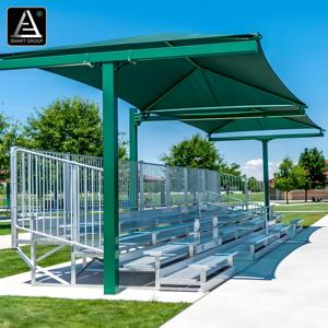 Bancs de tribunes en aluminium résistants aux intempéries pour événements sportifs en plein air, tribunes portables en aluminium avec toit - Product Image 1