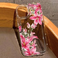 Accessoires Coque de téléphone portable en TPU anti-chute et anti-choc avec imprimé floral pour iPhone 12 13 14 15 16 17 18 Pro Max