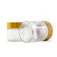 Berbagai Kapasitas Stoples Kosmetik Ramah Lingkungan dari Bambu Alami, Stoples Kaca dengan Tutup Bambu, Stoples Aluminium dengan Tutup Bambu