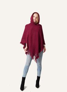 Commercio all'ingrosso di Autunno e di Inverno di trasporto Nuovo Lavorato A Maglia Con <span class=keywords><strong>Cappuccio</strong></span> Del Capo Dello Scialle In Bianco E Nero Maglione con <span class=keywords><strong>cappuccio</strong></span> Pullover <span class=keywords><strong>Sciarpa</strong></span>