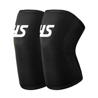 Genouillères de compression personnalisables avec logo, en néoprène 7 mm pour la force athlétique et l'haltérophilie