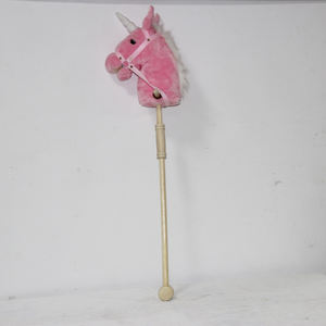 Niños varilla de felpa caballo juguete unicornio cabeza de caballo palo - Product Image 6