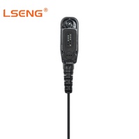 Oreillette G-Shape avec PTT intégré pour Motorola P8268 P8668i – Communication Radio Bidirectionnelle pour Patrouille de Sécurité