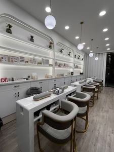 Mesa de Manicura Profesional con Ranura Simple/Doble, Caja de Almacenamiento Integrada y Aspiradora Incorporada, Estilo Japonés Sencillo para Salón de Uñas - Product Image 4