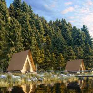 Carpa de Glamping de Lujo - <span class=keywords><strong>Venus</strong></span> Safari Lodge, Chalet de Jardín, Casa de Madera Prefabricada para 2 Personas, PVC de Doble Capa Impermeable - Product Image 4