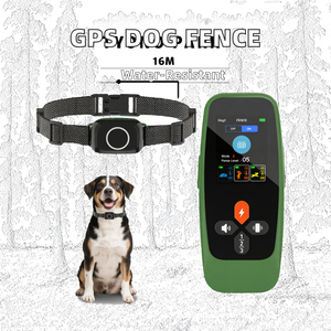 पोर्टेबल आउटडोर ipx7 वाटरप्रूफ जीपीएस कुत्ते बाड़ प्रणाली रिचार्जेबल इलेक्ट्रिक शॉक प्रशिक्षण कॉलर वायरलेस कुत्ते नियंत्रण - Product Image 4