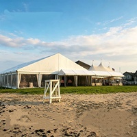 Tente de réception extérieure quatre saisons en PVC transparent avec structure en aluminium, imperméable et anti-UV, pour mariage, événement, réception, exposition