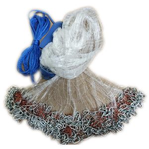 Épervier de rivière haute vitesse pour courants rapides, filet de lancer professionnel en nylon monofilament à mailles de 3/8 pouce avec poids en zinc pour l'appâtage - Product Image 5