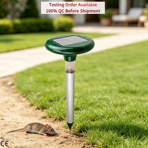 Ahuyentador de Topos Sónico Solar Verde en Stock con Carcasa Duradera de ABS Impermeable IPX4 para Campos de Golf y Resorts Profesionales - Product Image 1