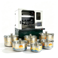 Imprimante numérique 3D UV rotative à 360° pour la production en un seul passage de pots et ustensiles de cuisine en verre/céramique/métal/plastique de grand diamètre
