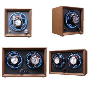 Bán buôn Đen grey xem Winder an toàn hộp tự động óc chó hạt gỗ 1 2 khe cắm xoay xem Winder xem lưu trữ hộp - Product Image 2