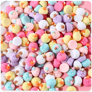 Breloques en résine Mini Baozi et Twist Bun pour loisirs créatifs, décorations DIY, accessoires faits main en plastique - Product Image 5