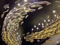Lustre personnalisé pour hôtel, villa, escalier en colimaçon, galerie d'art, salle de banquet, projet d'éclairage suspendu