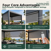 Volet roulant extérieur coupe-vent pour piscine, café, pavillon, rideau intelligent, pare-pluie, pare-soleil électrique
