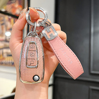 Étui de protection pour clé de voiture en TPU souple de qualité supérieure, rose, pour Ford F150 F250 F350 EXPLORER Mustang, porte-clés, accessoires pour sac