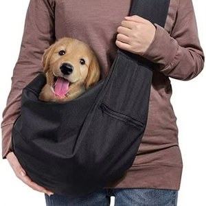 Échantillon gratuit : Sangle d'épaule rembourrée réglable avec poche en filet pour sac de voyage extérieur, porte-bébé pour chien ou chat - Product Image 1