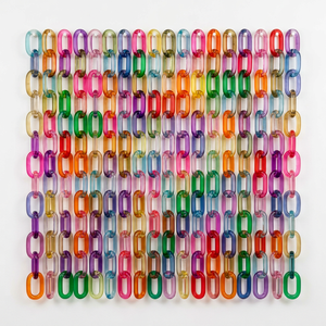 Escultura de Cadena de Resina, Arte de Forma Irregular, Decoración Artística para el Hogar, Impermeable, Hecho a Mano, Colección de Artesanía, Modelado Manual - Product Image 1