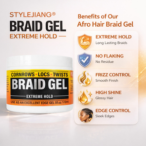 เจลจัดแต่งทรงผมแบบถักเปียสูตรเข้มข้นพิเศษ ขนาด 5 ออนซ์ สำหรับขายส่งแบบกำหนดฉลากส่วนตัว - Product Image 4